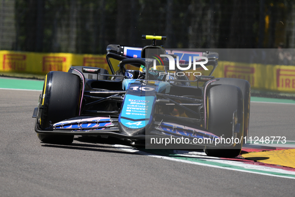 Pierre Gasly of France and Alpine F1 A524 Renault is driving on track during the Free Practice of the Formula 1 Gran Premio del Made in Ital...