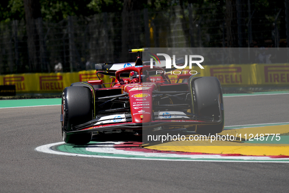 Carlos Sainz of Spain and Ferrari SF-24 are driving on track during the Free Practice of the Formula 1 Gran Premio del Made in Italy e dell'...