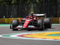 Carlos Sainz of Spain and Ferrari SF-24 are driving on track during the Free Practice of the Formula 1 Gran Premio del Made in Italy e dell'...