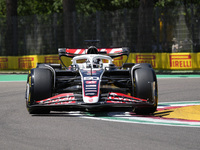 Kevin Magnussen of Denmark and Haas F1 VF-24 Ferrari are driving on track during the Free Practice of the Formula 1 Gran Premio del Made in...