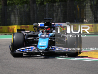 Esteban Ocon of France and Alpine F1 A524 Renault is driving on track during the Free Practice of the Formula 1 Gran Premio del Made in Ital...