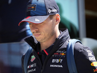 Max Verstappen of the Netherlands and Red Bull Racing is arriving at the circuit prior to the Free Practice of the Formula 1 Gran Premio del...