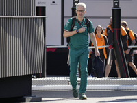 Aston Martin team principal Mike Krack is arriving at the circuit prior to the Free Practice of the Formula 1 Gran Premio del Made in Italy...