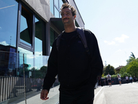 Daniel Ricciardo of Australia and Visa Cash App RB VCARB 01 are arriving at the circuit prior to the Free Practice of the Formula 1 Gran Pre...