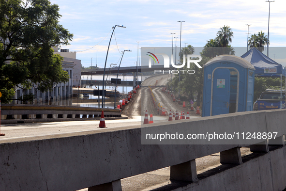 Porto Alegre, Brazil, on May 17, 2024 - The Mayor of Porto Alegre, Sebastiao Melo, is expanding the humanitarian corridor for the passage of...