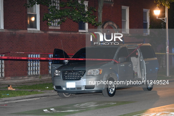 The victim's vehicle and belongings are being found at the crime scene. A male victim is being shot in Chicago, Illinois, United States, on...