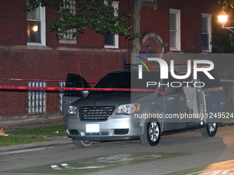 The victim's vehicle and belongings are being found at the crime scene. A male victim is being shot in Chicago, Illinois, United States, on...