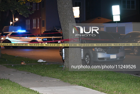 The victim's vehicle and belongings are being found at the crime scene. A male victim is being shot in Chicago, Illinois, United States, on...