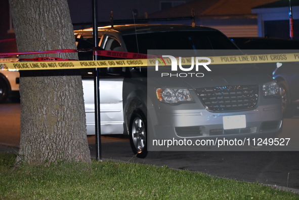 The victim's vehicle and belongings are being found at the crime scene. A male victim is being shot in Chicago, Illinois, United States, on...