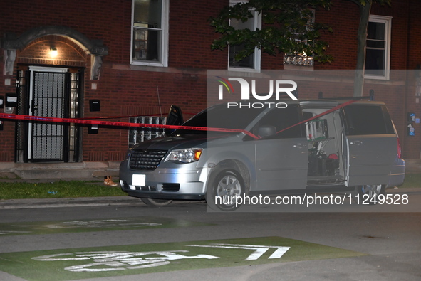 The victim's vehicle and belongings are being found at the crime scene. A male victim is being shot in Chicago, Illinois, United States, on...