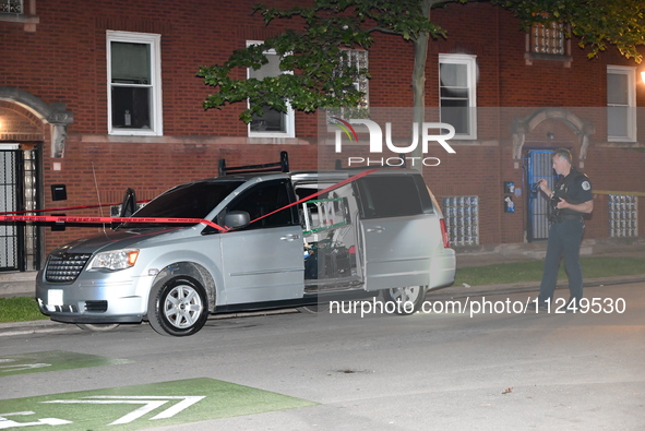 The victim's vehicle and belongings are being found at the crime scene. A male victim is being shot in Chicago, Illinois, United States, on...