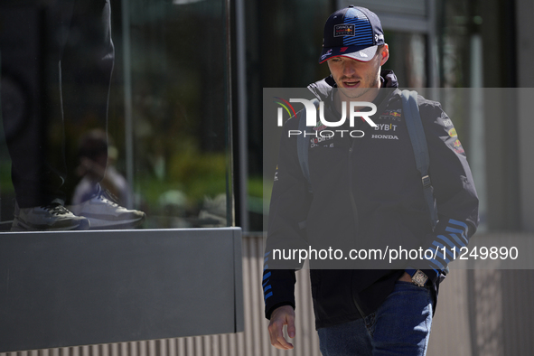 Max Verstappen of the Netherlands and Red Bull Racing is walking on the paddock prior to the Qualify of the Formula 1 Gran Premio of the Mad...