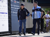 Max Verstappen of the Netherlands and Red Bull Racing is walking on the paddock prior to the Qualify of the Formula 1 Gran Premio of the Mad...