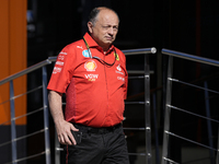 Scuderia Ferrari team principal Fred Vasseur is walking on the paddock prior to the Qualify of the Formula 1 Gran Premio of the Made in Ital...