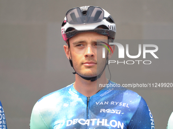 Bastien Tronchon of France and Decathlon AG2R La Mondiale Team prior to the 107th Giro d'Italia 2024, Stage 12, a 193km stage from Martinsic...