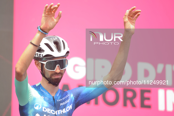 Valentin Paret-Peintre of France and Decathlon AG2R La Mondiale Team prior to the 107th Giro d'Italia 2024, Stage 12, a 193km stage from Mar...