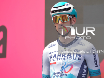 Rainer Kepplinger of Austria and Team Bahrain - Victorious prior to the 107th Giro d'Italia 2024, Stage 12, a 193km stage from Martinsicuro...