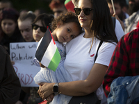 Palestinians are marking 76 years of dispossession of Nakba Day in Sofia, Bulgaria, on May 18, 2024. (