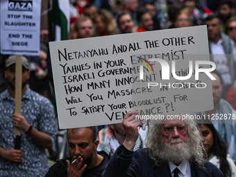 DUBLIN, IRELAND - MAY 18:
Pro-Palestinian activists from the Ireland Palestine Solidarity Campaign, supported by members of left-wing partie...