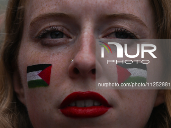 DUBLIN, IRELAND - MAY 18:
Pro-Palestinian activists from the Ireland Palestine Solidarity Campaign, supported by members of left-wing partie...