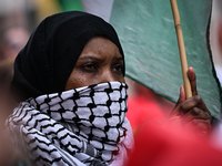 DUBLIN, IRELAND - MAY 18:
Pro-Palestinian activists from the Ireland Palestine Solidarity Campaign, supported by members of left-wing partie...