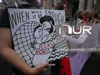 DUBLIN, IRELAND - MAY 18:
Pro-Palestinian activists from the Ireland Palestine Solidarity Campaign, supported by members of left-wing partie...