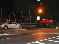 Five people are being injured, and one person is dying in a vehicle crash in Chicago, Illinois, United States, on May 18, 2024. At approxima...