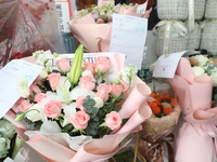 Flowers are becoming popular at a florist in Funing county, Yancheng city, East China's Jiangsu province, on May 20, 2024. (