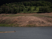 A view of the Sau reservoir at 20%, after a few weeks of rain that are softening the effects of the drought in Catalonia, in Osona, Spain, o...