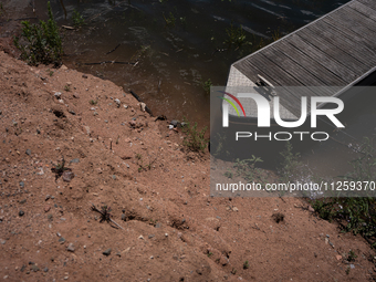 A view of the Sau reservoir at 20%, after a few weeks of rain that are softening the effects of the drought in Catalonia, in Osona, Spain, o...