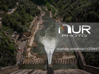 A view of the Sau reservoir at 20%, after a few weeks of rain that are softening the effects of the drought in Catalonia, in Osona, Spain, o...