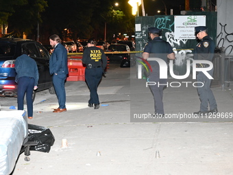 Police officers are converging and gathering at the crime scene. A 24-year-old male, Brandon Dubois, is being shot multiple times and killed...