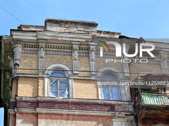 A courtyard in the historic city center is being shown in Odesa, Ukraine, on May 20, 2024. NO USE RUSSIA. NO USE BELARUS. (