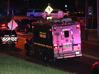 The crime scene unit is on the scene. One person is wounded in a shooting in Glen Rock, New Jersey, United States, on May 21, 2024. The Berg...