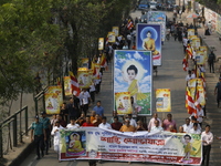 Buddhist people are taking part in a rally on the occasion of the Buddha Purnima festival, which marks the birth of Gautam Buddha, in Dhaka,...