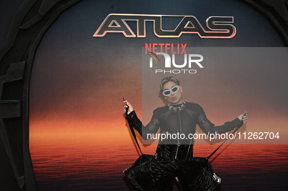 Ricardo Peralta is attending the red carpet of the Atlas fan event at Toreo Parque Central in Mexico City, Mexico, on May 21, 2024. 