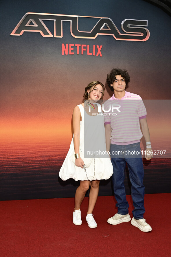 Inaki Godoy is attending the red carpet of the Atlas fan event at Toreo Parque Central in Mexico City, Mexico, on May 21, 2024. 