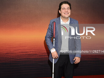 Alexis Arroyo is attending the red carpet of the Atlas fan event at Toreo Parque Central in Mexico City, Mexico, on May 21, 2024. (