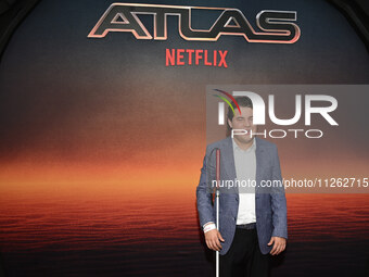 Alexis Arroyo is attending the red carpet of the Atlas fan event at Toreo Parque Central in Mexico City, Mexico, on May 21, 2024. (