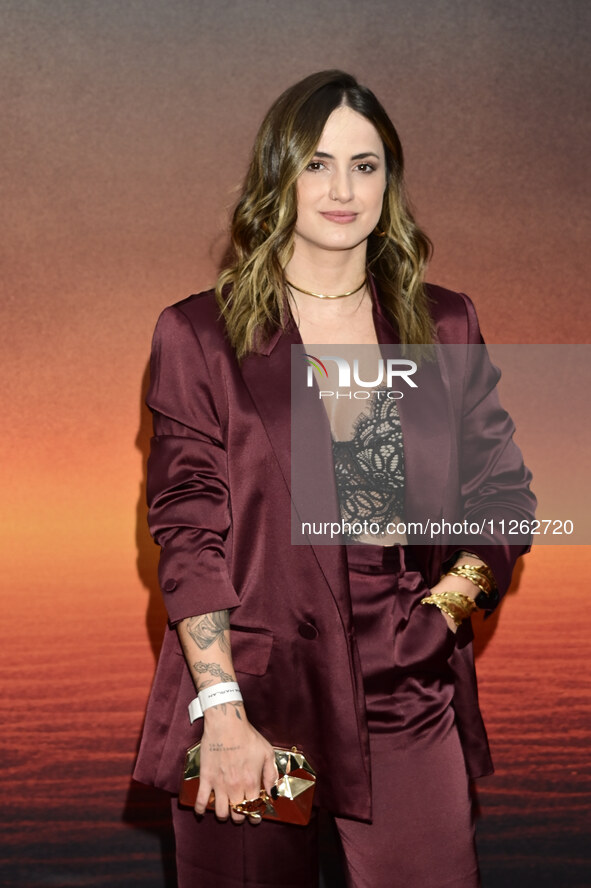 Andrea Alvarez is attending the red carpet of the Atlas fan event at Toreo Parque Central in Mexico City, Mexico, on May 21, 2024. 