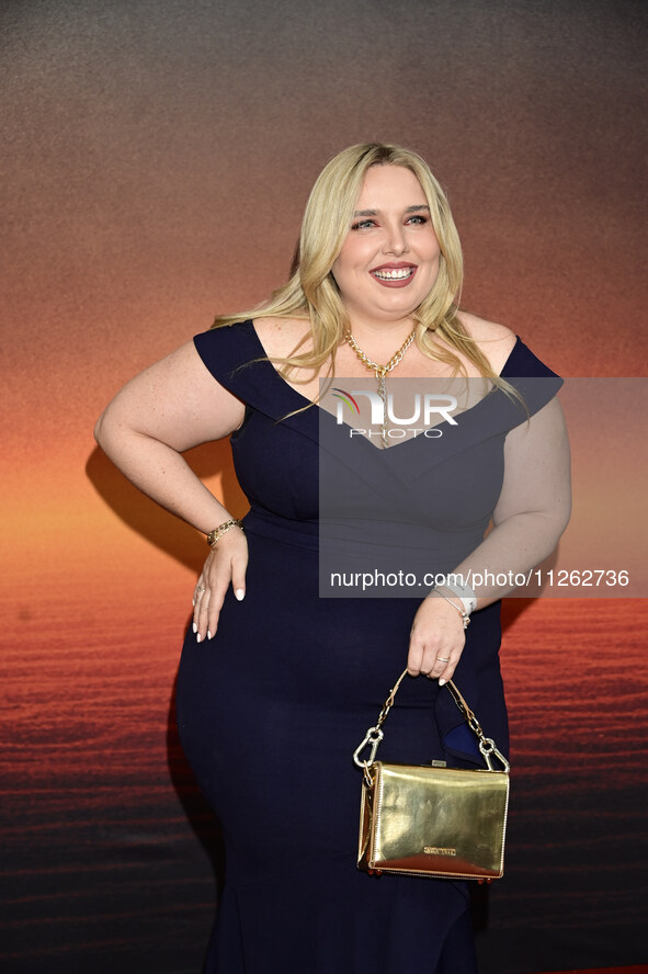 Fernanda Martin is attending the red carpet of the Atlas fan event at Toreo Parque Central in Mexico City, Mexico, on May 21, 2024. 