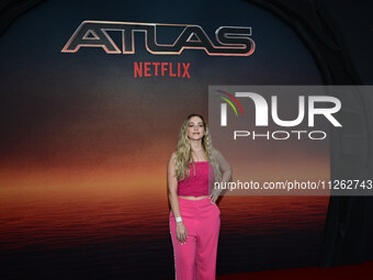 Mari Palma is attending the red carpet of the Atlas fan event at Toreo Parque Central in Mexico City, Mexico, on May 21, 2024. (