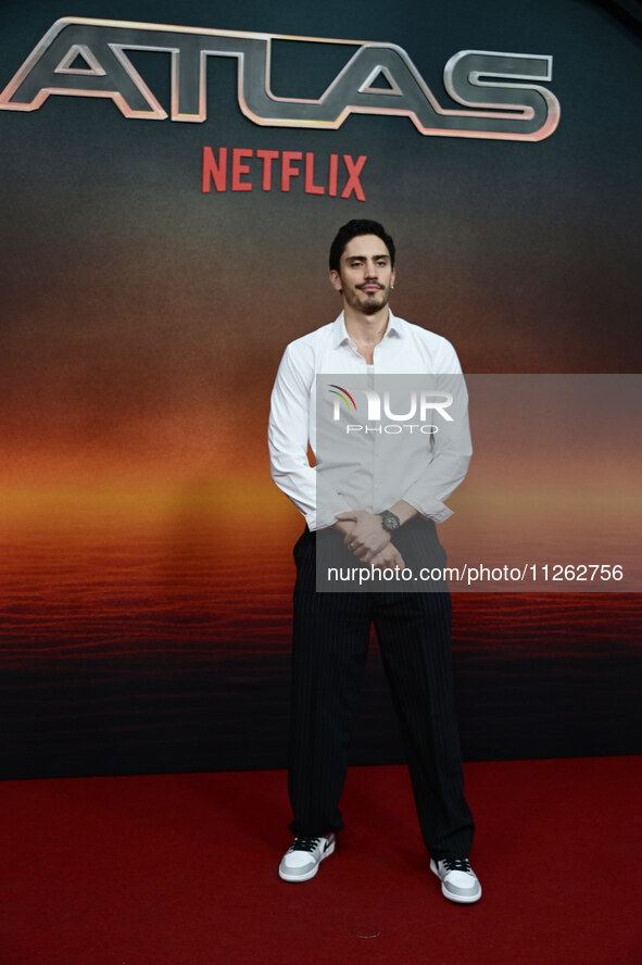 Ivan Amozurrutia is attending the red carpet of the Atlas fan event at Toreo Parque Central in Mexico City, Mexico, on May 21, 2024. 