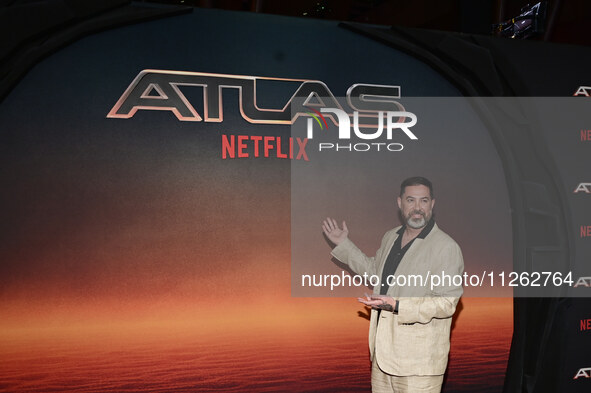 Director Brad Peyton is attending the red carpet of the Atlas fan event at Toreo Parque Central in Mexico City, Mexico, on May 21, 2024. 