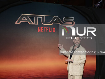 Director Brad Peyton is attending the red carpet of the Atlas fan event at Toreo Parque Central in Mexico City, Mexico, on May 21, 2024. (