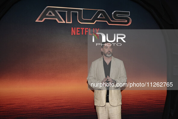 Director Brad Peyton is attending the red carpet of the Atlas fan event at Toreo Parque Central in Mexico City, Mexico, on May 21, 2024. 