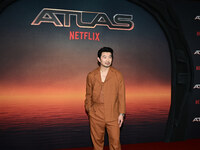 Chinese-Canadian actor Simu Liu is attending the red carpet of the Atlas fan event at Toreo Parque Central in Mexico City, Mexico, on May 21...