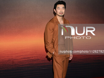 Chinese-Canadian actor Simu Liu is attending the red carpet of the Atlas fan event at Toreo Parque Central in Mexico City, Mexico, on May 21...