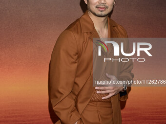 Chinese-Canadian actor Simu Liu is attending the red carpet of the Atlas fan event at Toreo Parque Central in Mexico City, Mexico, on May 21...