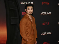 Chinese-Canadian actor Simu Liu is attending the red carpet of the Atlas fan event at Toreo Parque Central in Mexico City, Mexico, on May 21...